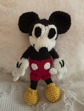 Hand Knit Mickey Mouse Plush